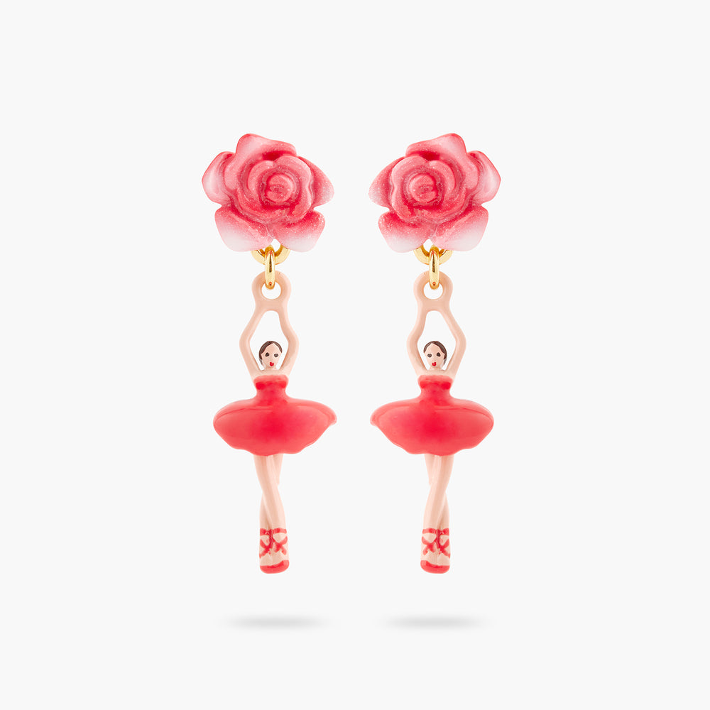 Mini Pas de Deux and Rosebud Post Earrings