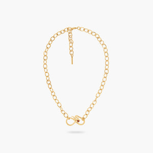 Oval Link Chain and Egyptian Snake Statement Necklace