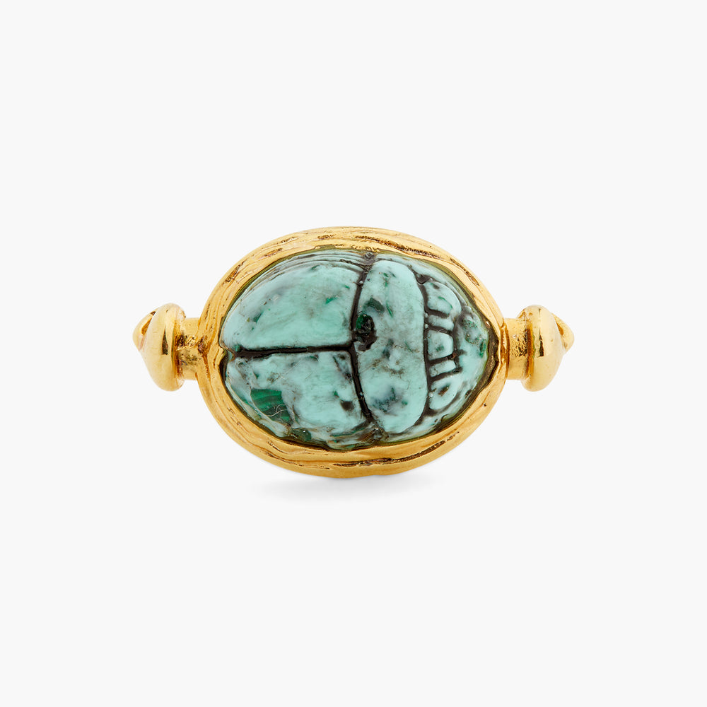 Turquoise Scarab Beetle Ring