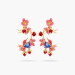 Kingfisher and Plum Blossom Clip-On Earrings