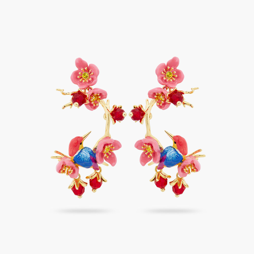 
            
                Load image into Gallery viewer, Kingfisher and Plum Blossom Post Earrings
            
        