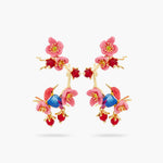 Kingfisher and Plum Blossom Post Earrings