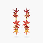 Maple Leaf Dangling Post Earrings