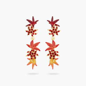 Maple Leaf Dangling Post Earrings