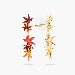 Maple Leaf Dangling Post Earrings