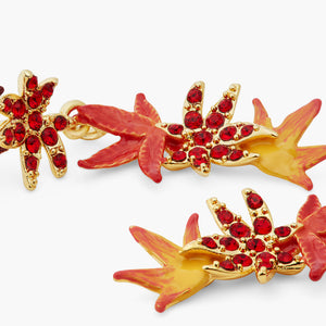 Maple Leaf Dangling Post Earrings