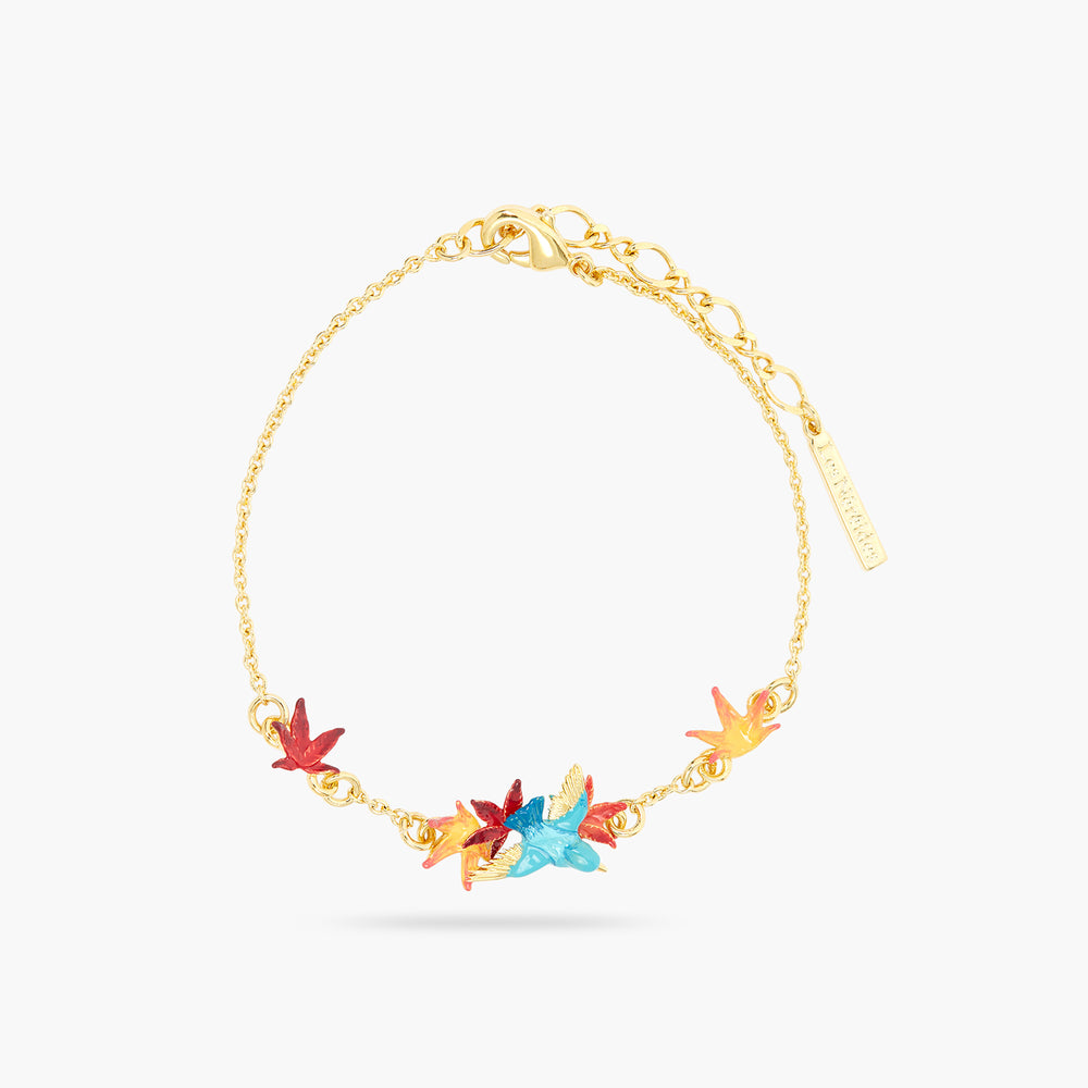 Kingfisher and Maple Leaf Fine Bracelet