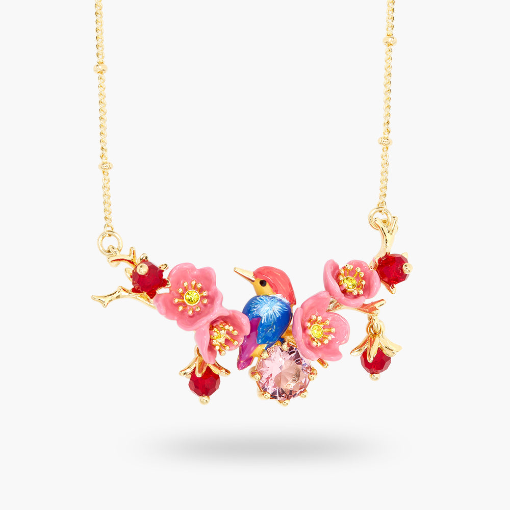 
            
                Load image into Gallery viewer, Kingfisher and Maple Blossom Statement Necklace
            
        