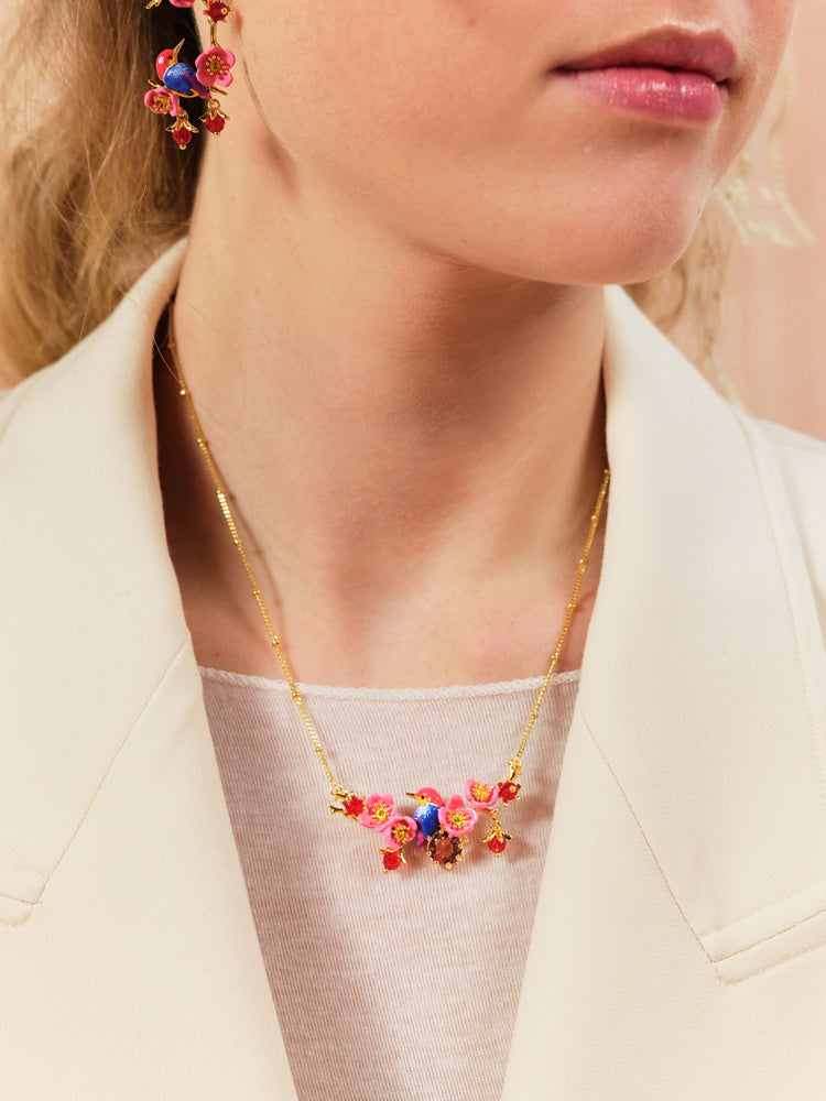 
            
                Load image into Gallery viewer, Kingfisher and Maple Blossom Statement Necklace
            
        