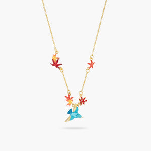 
            
                Load image into Gallery viewer, Kingfisher and Maple Leaf Statement Necklace
            
        
