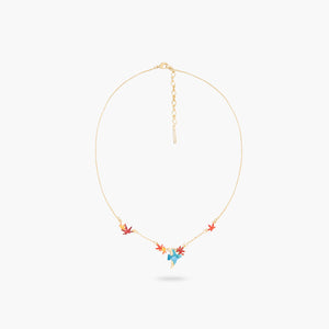 Kingfisher and Maple Leaf Statement Necklace