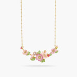 Wild Rose and Rosebush Leaf Statement Necklace