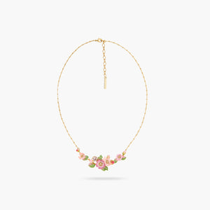 Wild Rose and Rosebush Leaf Statement Necklace