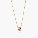 Wild Rose and Red Garnet Pendant Necklace