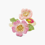 Wild Rose and Yellow Crystal Adjustable Ring