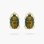 Iridescent Scarab Beetle Post Earrings