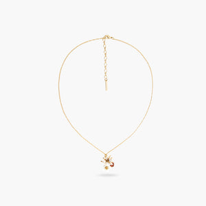 White and Gold Flowers Necklace