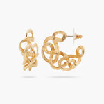 Interwoven Basketry Post Hoop Earrings