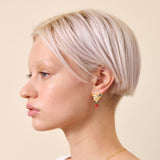 Wild Strawberry and Strawberry Flower Clip-On Earrings