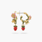 Wild Strawberry Post Hoop Earrings