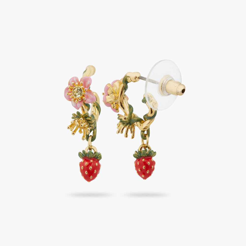 
            
                Load image into Gallery viewer, Wild Strawberry Post Hoop Earrings
            
        