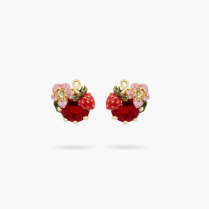 
            
                Load image into Gallery viewer, Wild Strawberry and Red Stone Post Earrings
            
        