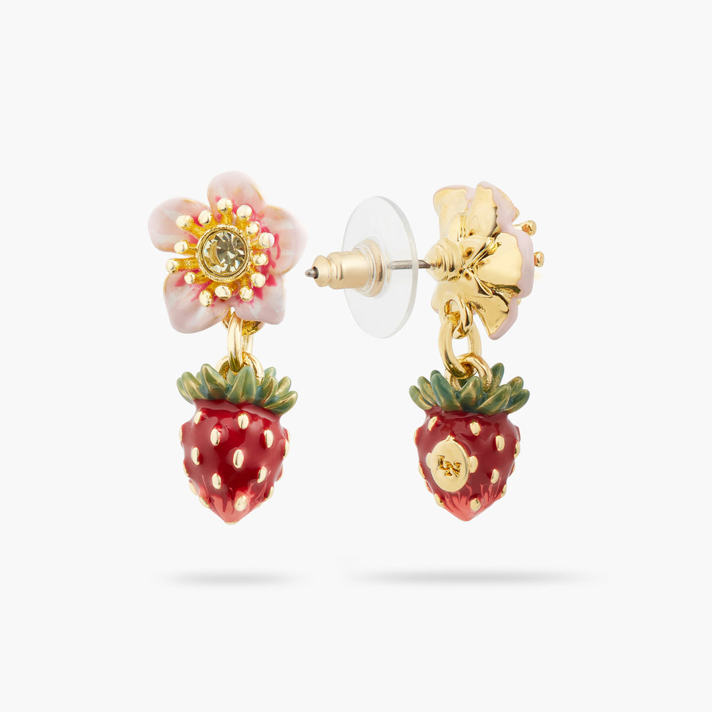 Wild Strawberry and Rose Post Earrings