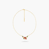 Wild Strawberry, Strawberry Flower and Bumblebee Statement Necklace