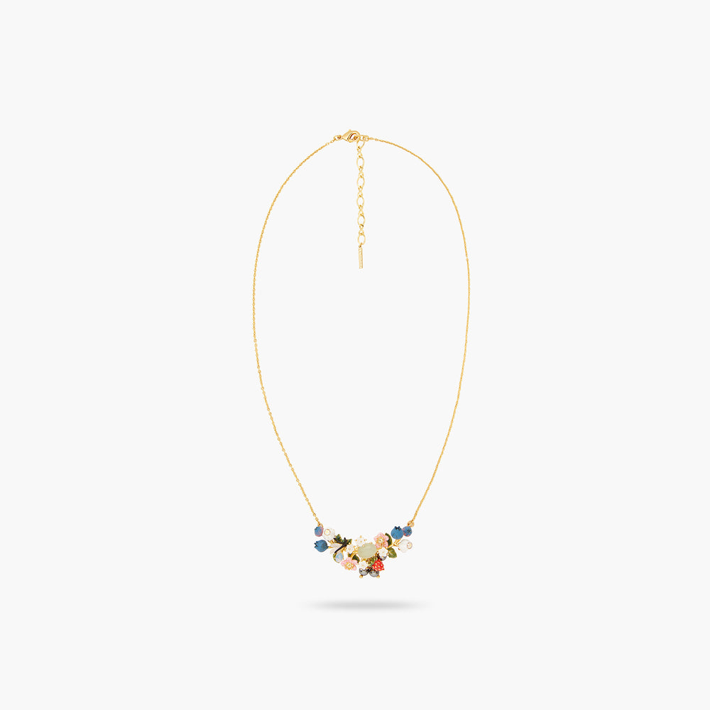 
            
                Load image into Gallery viewer, Blueberry, Firefly and Round Cut Stone Statement Necklace
            
        