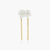 Gardenia and Cut-Glass Stone Hair Pin