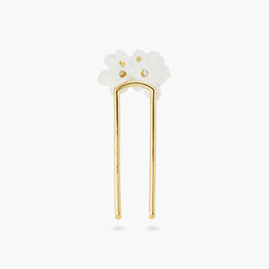 
            
                Load image into Gallery viewer, Gardenia and Cut-Glass Stone Hair Pin
            
        