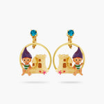N2 Garden Gnome and Sandcastle Clip-On Earrings
