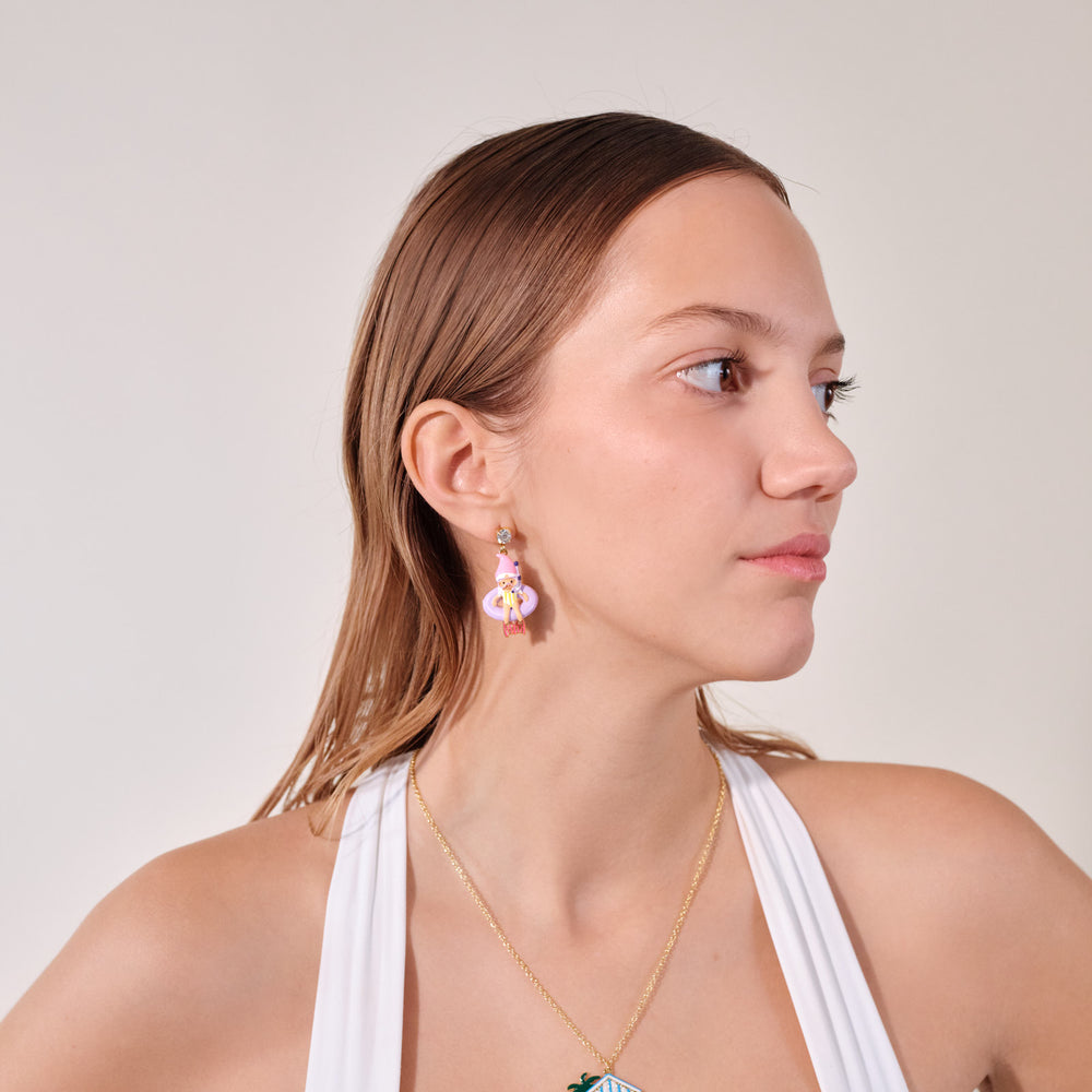 N2 Diving Gnome Clip-On Earrings