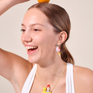 N2 Gelato, Seashell and Garden Gnome Clip-On Earrings