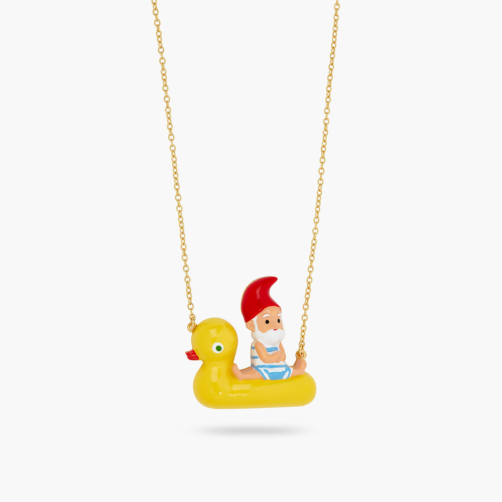 N2 Garden Gnome and Inflatable Duck Ring Statement Necklace