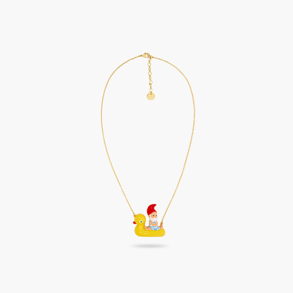 N2 Garden Gnome and Inflatable Duck Ring Statement Necklace