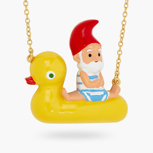 N2 Garden Gnome and Inflatable Duck Ring Statement Necklace