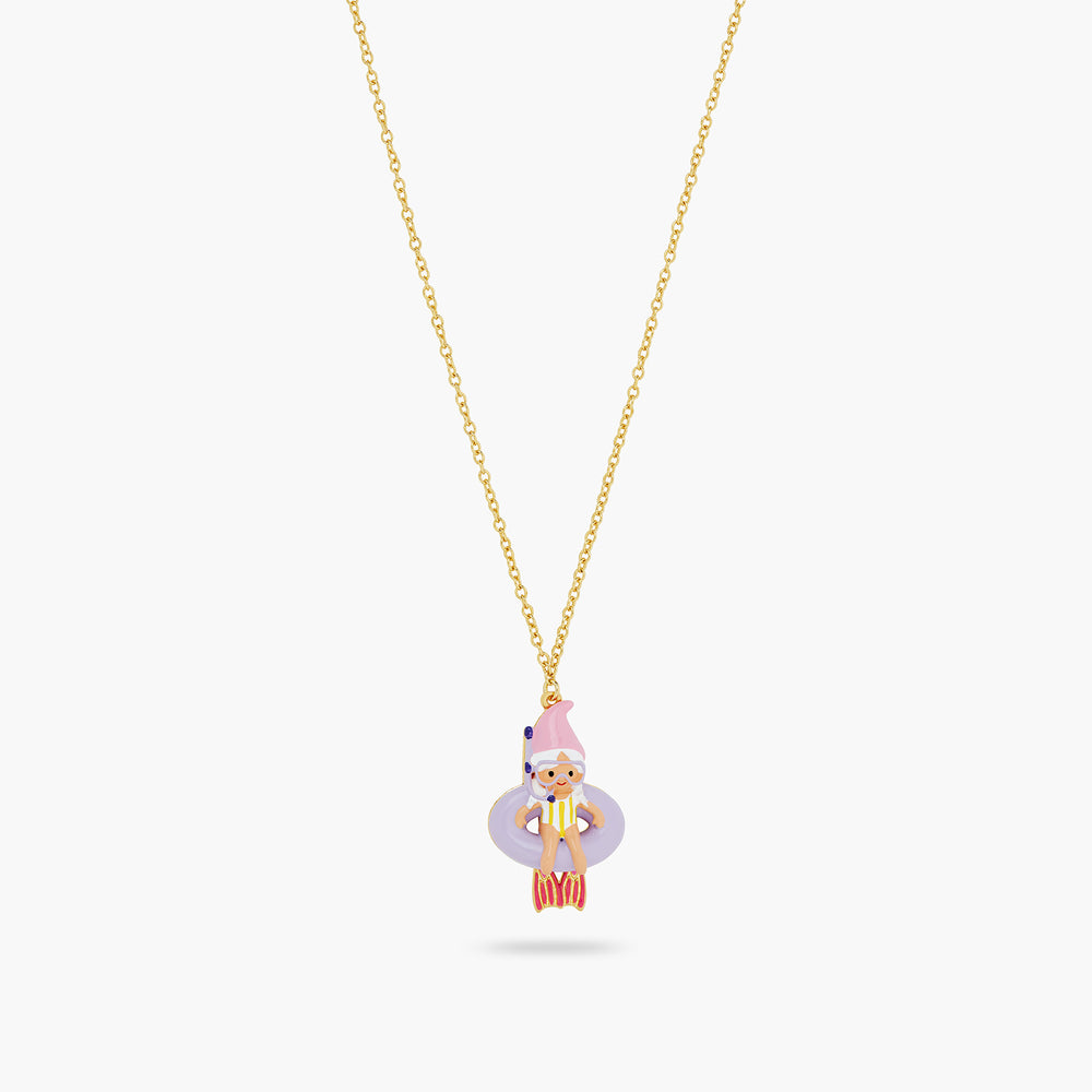 N2 Diving Gnome Pendant Necklace
