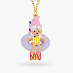 N2 Diving Gnome Pendant Necklace