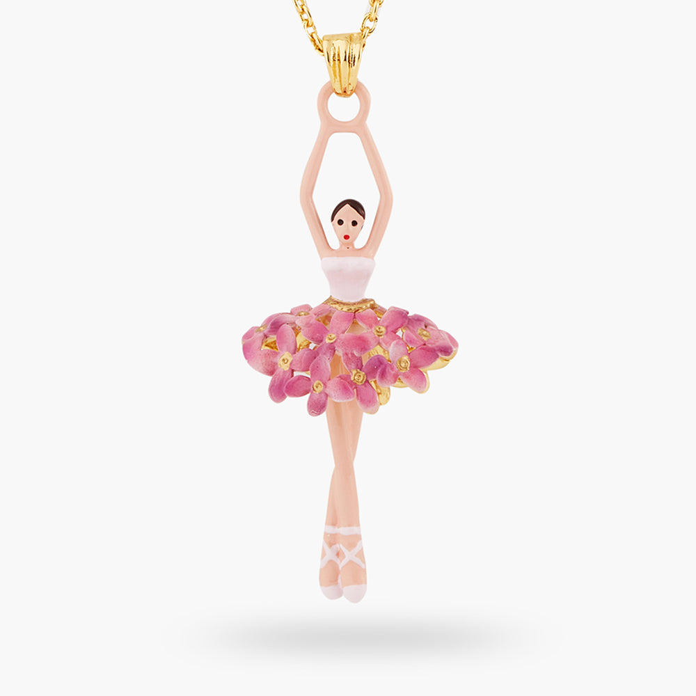 
            
                Load image into Gallery viewer, Ballerina and Enameled Flower Bouquet Pendant Necklace
            
        