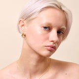 Gold Stars and Blue Stone Statement Necklace