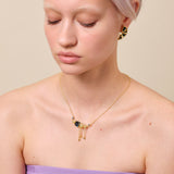 Gold Stars and Blue Stone Statement Necklace