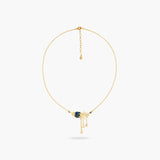 Gold Stars and Blue Stone Statement Necklace