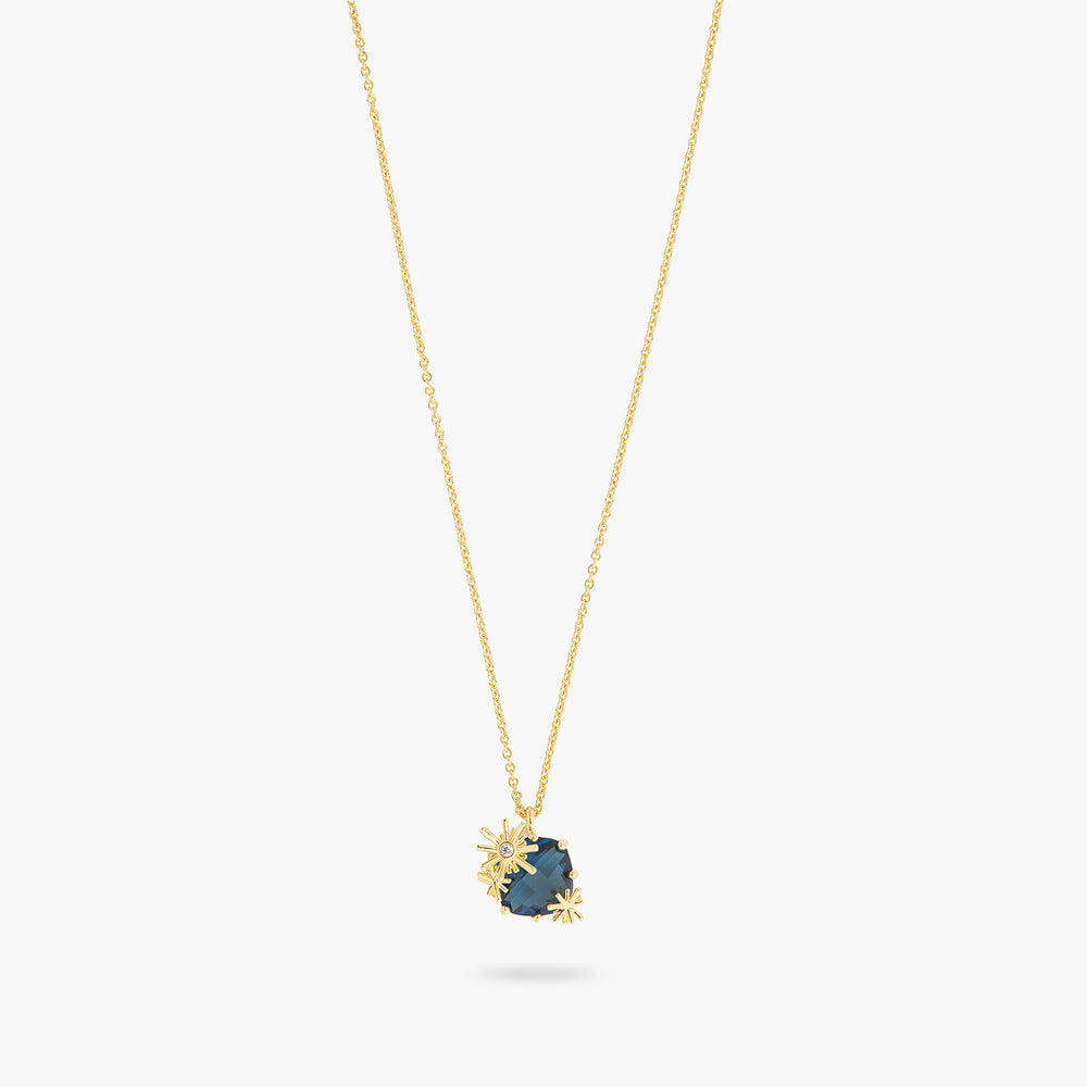 
            
                Load image into Gallery viewer, Gold Stars and Square Stone Pendant Necklace
            
        
