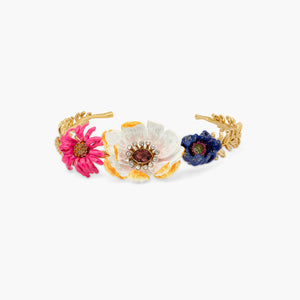 Flower Bouquet Cuff Bracelet