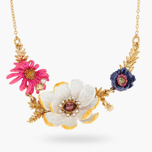 Flower Bouquet Statement Necklace