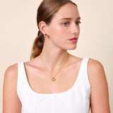 Les Néréides Loves Animals Enameled Butterfly and Cut-Glass Stone Pendant Necklace