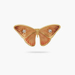 Les Néréides Loves Animals Enameled Butterfly and Cut-Glass Stone Brooch
