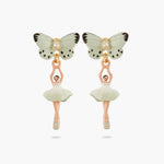Mini Pas de Deux and Aqua Green Butterfly Post Earrings