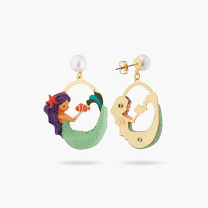 
            
                Load image into Gallery viewer, Mermaid and Pearl Post Earrings
            
        